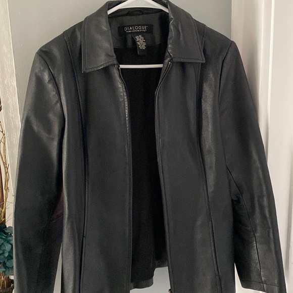 Black leather jacket - Picture 1 of 3